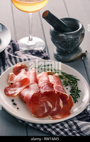 Jamon Iberico Schichten Stockfoto