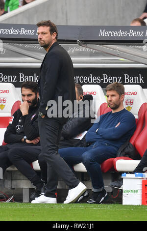 Markus WEINZIERL (Trainer VFB Stuttgart) - Re: Markus WEINZIERL (Trainer VFB Stuttgart). Fussball 1. 1. Fussballbundesliga, 24. Spieltag, Spieltag 24, VFB Stuttgart-Hanover 96 (H) 5-1, 03/03/2019 in Stuttgart/Deutschland. MERCEDES BENZ ARENA. DFL BESTIMMUNGEN VERBIETEN DIE VERWENDUNG DER FOTOGRAFIE ALS BILD-SEQUENZEN UND/ODER QUASI-VIDEO. | Verwendung weltweit Stockfoto