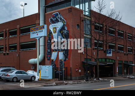 Straßen von Salem, Stadt in Massachusetts, Es ist berühmt für seine 1692 Hexenprozesse, bei dem mehrere einheimische für angeblich Üben witc ausgeführt wurden Stockfoto