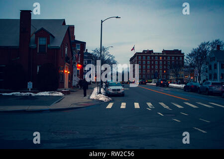 Straßen von Salem, Stadt in Massachusetts, Es ist berühmt für seine 1692 Hexenprozesse, bei dem mehrere einheimische für angeblich Üben witc ausgeführt wurden Stockfoto