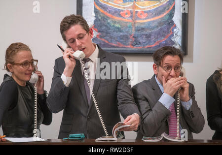 Sotheby's, New Bond Street, London, UK. 26. Februar, 2019. Impressionismus, Moderne und Surrealistische Kunst abend Verkauf der wichtigsten Werke Befehle top Preise. Stockfoto