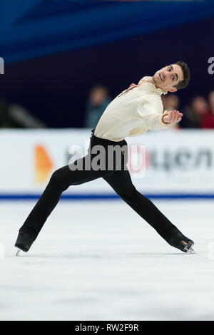 Javier Fernandez aus Spanien während 2018 europäischen Meisterschaften Stockfoto