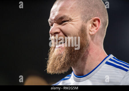 LONDON, ENGLAND - Dezember 26: Aron Gunnarsson beim Premier League Spiel zwischen Crystal Palace und Cardiff City an Selhurst Park am Dezember 26, 2018 in London, Vereinigtes Königreich. (Foto von Sebastian Frej/MB Medien) Stockfoto