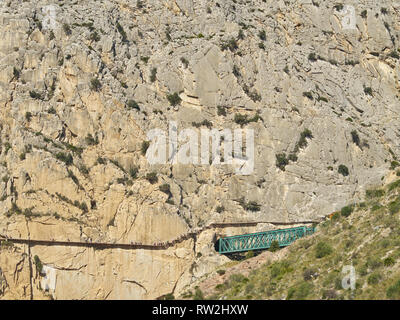 Caminito del Rey. Málaga, Spanien. Stockfoto