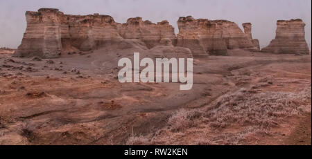 Denkmal Felsen sind Chalk Formationen, sind eine Folge der Kreidezeit in, was dann die Western Interior Seaway Stockfoto