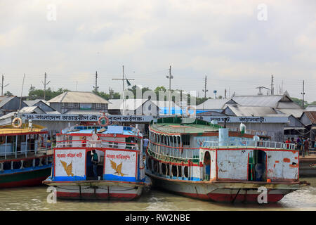 Kathalbari Start Station am Jajira in Shariatpur, Bangladesch Stockfoto