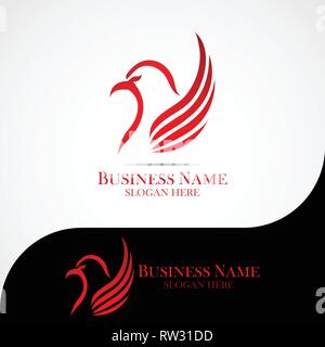 Dieses Logo zeigt einen Vogel. Dieses Logo kann in verschiedenen Unternehmen eingesetzt werden, wie z. B. Reise Business oder andere Unternehmen. Oder es kann auch als ein Unternehmen verwendet werden. Stock Vektor