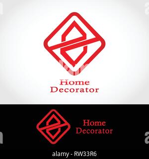 Dieses Logo hat zwei Häuser, die gespiegelt werden. Dieses Logo ist gut für die Nutzung durch Unternehmen oder Unternehmen, die sich im home design Dienstleistungen tätig sind. Stock Vektor