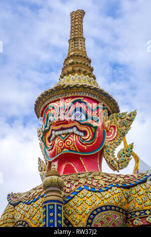 Yaksha Statue im Grand Palace Complex, Bangkok, Thailand Stockfoto