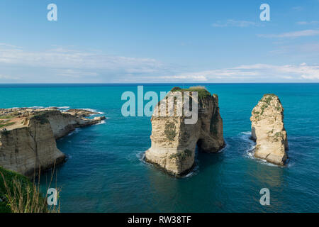 Raouche oder tauben Gestein Beirut Libanon Stockfoto