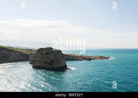 Raouche oder tauben Gestein Beirut Libanon Stockfoto