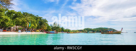 Panorama der asiatischen Paradise Beach in Thailand Stockfoto