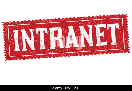 Intranet Zeichen oder Stempel auf weißem Hintergrund, Vector Illustration Stock Vektor