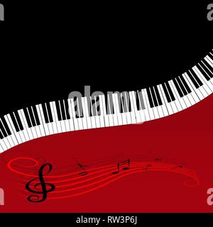 Abstrakte Musik Hintergrund mit Tasten für Dekoration und Design Stock Vektor