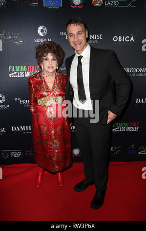 "Die Dreharbeiten Italien" - Tag 3 Mit: Gina Lollobrigida, Raoul Bova Wo: Los Angeles, Kalifornien, Vereinigte Staaten, wenn: 31 Jan 2019 Credit: FayesVision/WENN.com Stockfoto