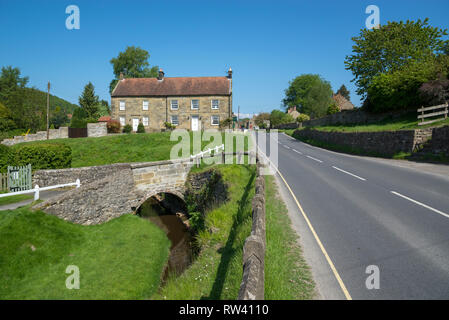 Das schöne Dorf Hutton-le-Hole in Ryedale, North Yorkshire, England. Stockfoto