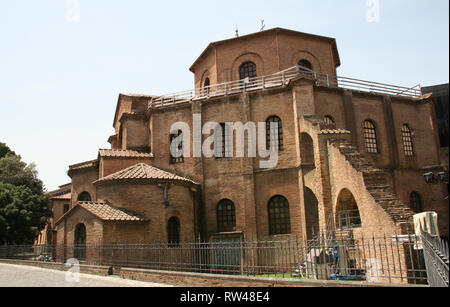 Italien. Ravenna. Basilika von San Vitale. 6. Jahrhundert. Die frühen christlichen byzantinischen Kunst. an der Außenseite. Stockfoto