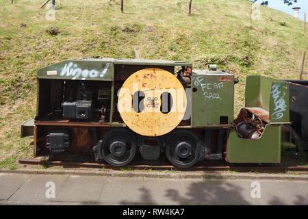 Bergbau Eisenbahn, Zug, Museum Deutsches Salzmuseum, Lüneburg, Niedersachsen, Deutschland, Europa ich Grubenbahn, museumszug, Deutsches Salzmuseum, Lüneburg, Ni Stockfoto