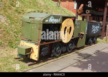 Bergbau Eisenbahn, Zug, Museum Deutsches Salzmuseum, Lüneburg, Niedersachsen, Deutschland, Europa ich Grubenbahn, museumszug, Deutsches Salzmuseum, Lüneburg, Ni Stockfoto