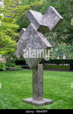 Cubi VII von David Smith. Edelstahl, 1963. Stockfoto