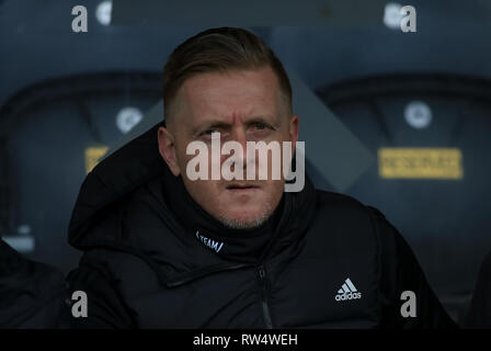 2. März 2019, kcom Stadion, Hull, England; Sky Bet Meisterschaft, Hull City gegen Birmingham City; Garry Mönch Manager von Birmingham Credit: Craig Milner/News Bilder der Englischen Football League Bilder unterliegen DataCo Lizenz Stockfoto