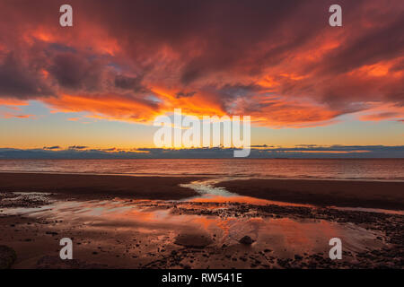 Whidbey Island Sonnenuntergang Stockfoto