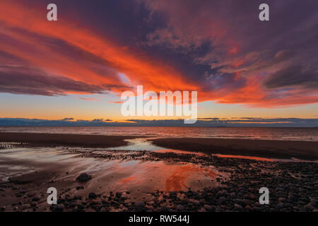 Whidbey Island Sonnenuntergang Stockfoto