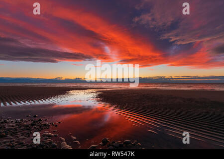 Whidbey Island Sonnenuntergang Stockfoto