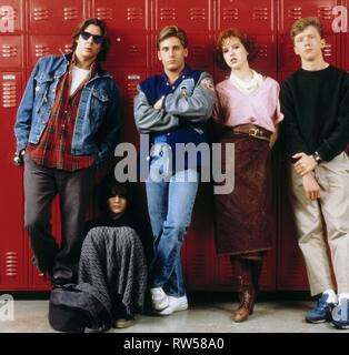 NELSON, SHEEDY, ESTEVEZ, RINGWALD, Halle, den BREAKFAST CLUB, 1985 Stockfoto