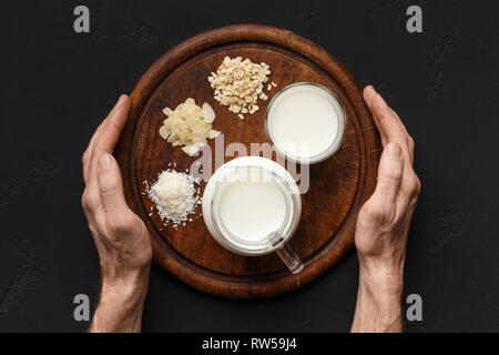 Ohne Milchprodukte Milch Konzept Stockfoto