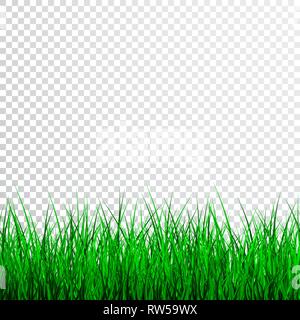 Grüne Gras Grenze gesetzt, Vector Illustration. Stock Vektor