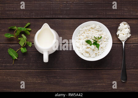 Lacto-vegetarisch Konzept Essen Stockfoto