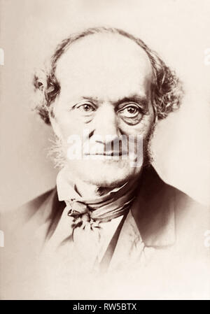 Sir Richard Owen KCB FRS (1804-1892) in einem 1860 Portrait von Elliott & Braten. Owen war ein englischer Biologe, vergleichende Anatom, und Paläontologe, der den Begriff dinosauria, von dem wir das Wort Dinosaurier ableiten geprägt. Er war auch ein ausgesprochener Kritiker von Charles Darwins Theorie der Evolution durch natürliche Selektion. Stockfoto