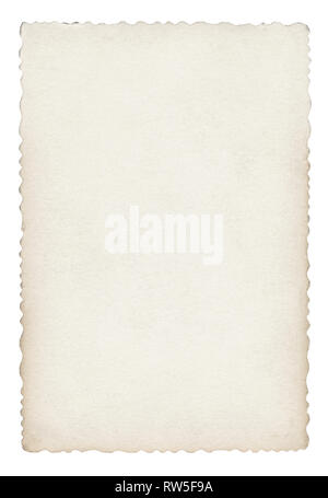 Vintage Papier Hintergrund isoliert - (clipping path enthalten) Stockfoto