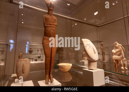 Marmor weibliche Figur, das Metropolitan Museum der Kunst, Manhattan, New York USA Stockfoto