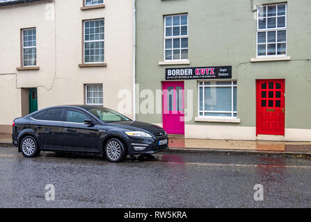 PETTIGO/IRLAND - 03. MÄRZ 2019: Pettigo ist ein kleines Dorf an der Grenze zwischen der Republik Irland und in Nordirland Stockfoto