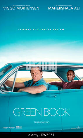 Green Book (2018) unter der Regie von Peter Farrelly und Hauptdarsteller Viggo Mortensen, Mahershala Ali und Linda Cardellini. Stockfoto