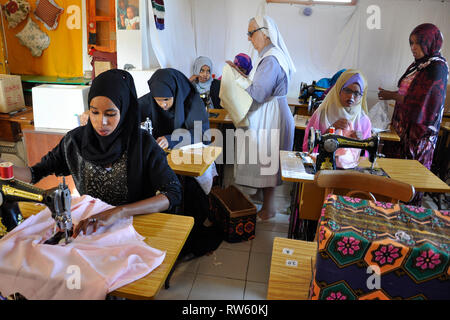 Dschibuti, Ali Sabieh, Nähschule in der katholischen Mission Stockfoto