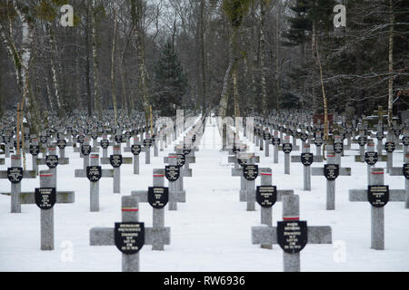 Ein Soldatenfriedhof in Warschau, Polen. Stockfoto