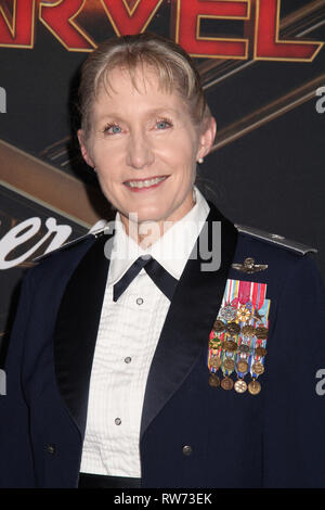 Los Angeles, Kalifornien, USA. 4. März, 2019. United States Air Force General Officer, Jeannie M. Leavitt 03/04/2019 Die Weltpremiere von "Captain Marvel' am El Capitan Theatre in Los Angeles, CA Foto von Izumi Hasegawa/HollywoodNewsWire.co Credit statt: Hollywood News Wire Inc./Alamy Leben Nachrichten Quelle: Hollywood News Wire Inc./Alamy leben Nachrichten Stockfoto