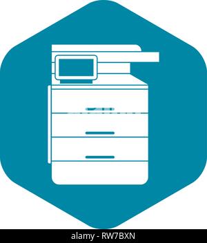 Mehrzweck-Gerät, Fax, Kopierer und Scanner-Symbol Stock Vektor