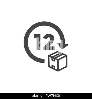 Zeit-Management Symbol w Frist, Eile, und pünktliche Symbolik Stock Vektor