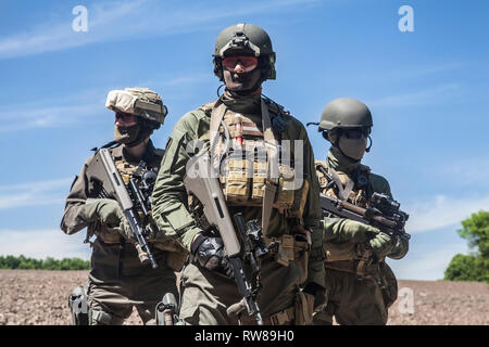 Gruppe von jagdkommando Soldaten des Österreichischen Special Forces. Stockfoto