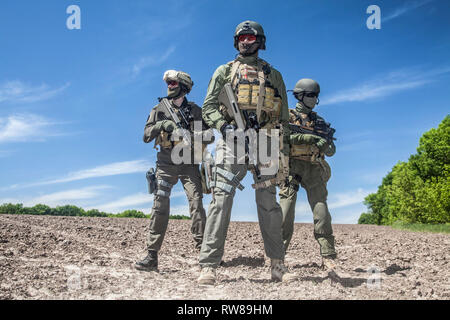 Gruppe von jagdkommando Soldaten des Österreichischen Special Forces. Stockfoto