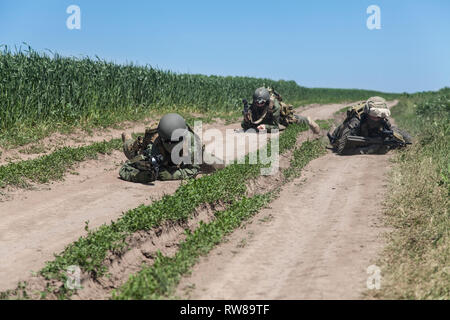 Gruppe von jagdkommando Soldaten des Österreichischen Special Forces. Stockfoto