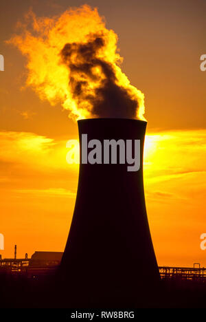 Industrielle Landschaft und Verschmutzung, Teesside, UK Stockfoto