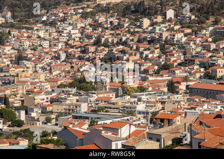 Vathy, Hauptstadt von Samos Stockfoto