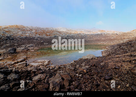 See in sieben See Tal in nebligen Morgen gefangen Stockfoto