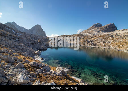 Schönen Bergsee an einem klaren Tag Stockfoto