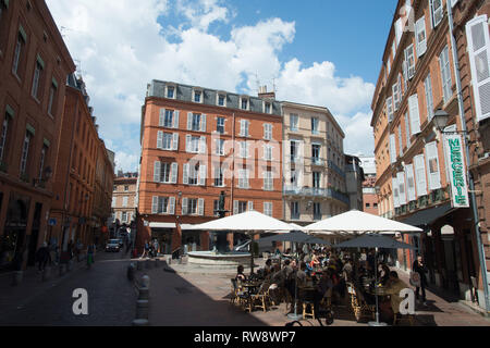 Toulouse (Frankreich): 'place Salengro' Platz im Stadtzentrum *** Local Caption *** Stockfoto